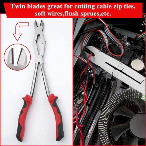 LEONTOOL Long-Nosed Plastic Nippers, Long Type, for Gate Cutting, Long Reach, Plastic Model Making, Crafting, Accessories, Professional Tool, Precisio