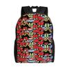 S-SpongeBobed Red Black Villain Dense Pattern Backpack Men  Soft Backpacks Polyester Streetwear School Bags Colorful Rucksack