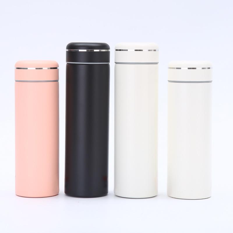 350/480ml New 304 Stainless Steel Insulated Bottle Tea Separation Double-layer Vacuum Straight Cup Outdoor Car Cup
