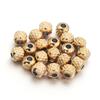 20-40pcs/lot Stainless Steel Beads 4mm 6mm 8mm Gold Color Texture Loose Spacer Beads For Jewelry Making Findings DIY Bracelet