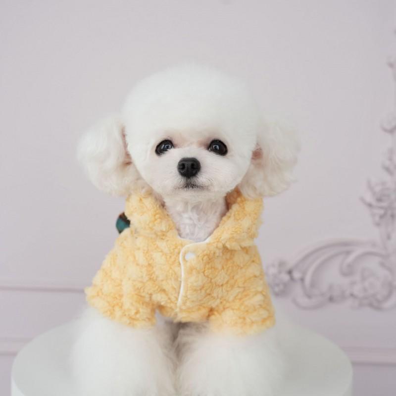 Pet Dog Winter Outfit Set Rainbow Plaid Skirt Two-Legged Coat Small Medium Breeds
