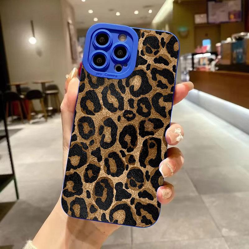 Brown Black Leopard Print Phone Case For iPhone 17 16 11 12 13 14 15 Pro Max 15 16 Plus X XR XS MAX 16e Shockproof Cover Fundas