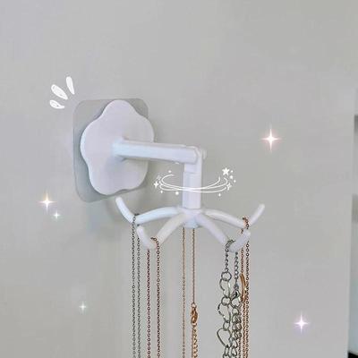 Organizzatore di Gioielli Porta Espositore per Collane Porta Anelli Porta Copricapo Gancio in Plastica Adesivo da Parete Porta Orecchini da Appendere