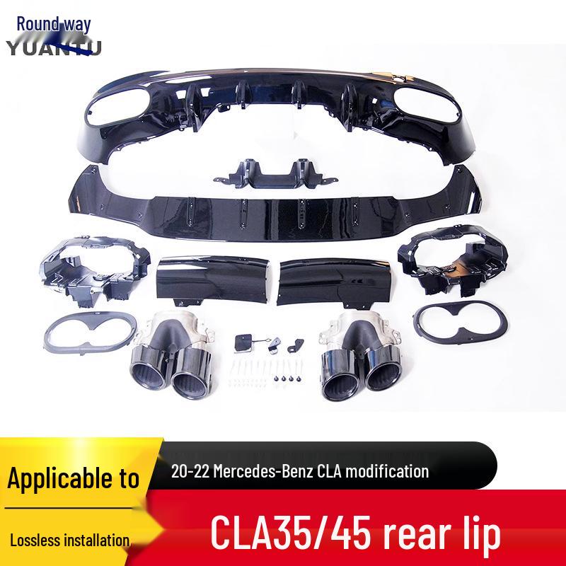 Compatible Rear Quad Exhaust Tailpipe for Mercedes-Benz CLA200/CLA260/AMG CLA45/CLA35