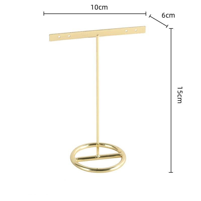 Metal Storage Rack Geometric Hook Earrings Necklace Golden Jewelry Display Stand Desktop Storage Container Home Decoration