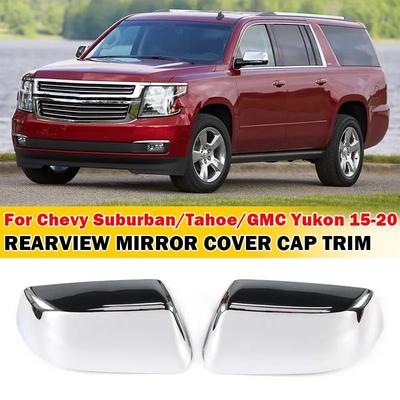 For Chevy Tahoe Suburban GMC Yukon XL 2015- Car Replace Rearview Side Mirror Cover Wing Cap Exterior Case Trim Accessories