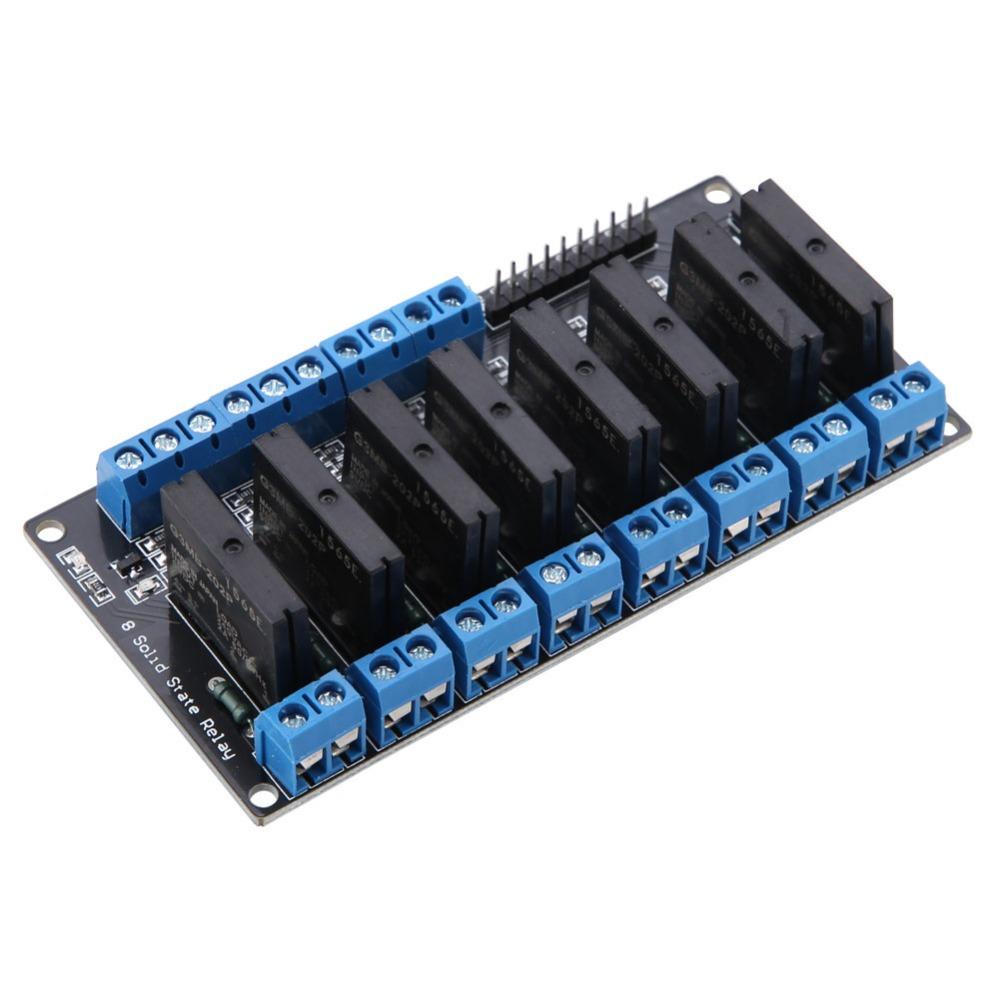 5V 8 Channel Solid State Relay Module High Level Trigger 8 Channel Relay Module 2A with Fuse High Level Trigger