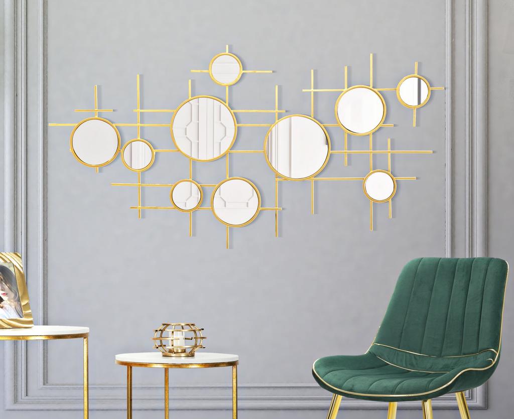 Wall Mirror Gloxy Cm 117X4,5X61 (Mirror Cm Ø 18-13-8)