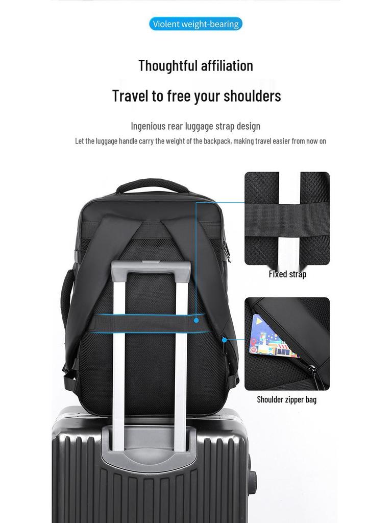 Men's Large Capacity Expandable Backpack for Casual Outings, Hiking, and Short Trips