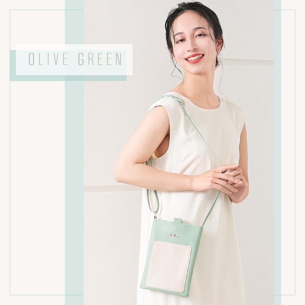 Smartphone Shoulder Smartphone Small Shoulder Allegro Series [Clelia] Bag, Pouch, Women's, Bag, [CL-25180] (Olive Green)