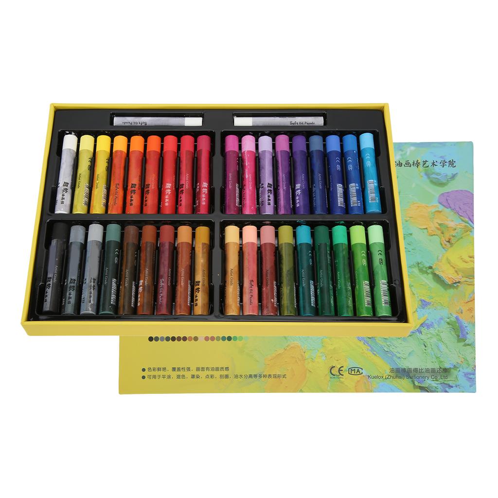 Oil Pastels Write Smoothly Bright Colors Waterproof Clean Easily 36 Colors Pastels Art Supplies for Graffiti Painting