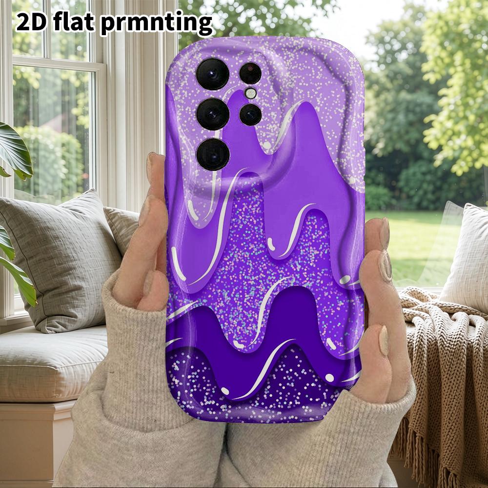 Phone Case: 2D Flat Samsung Galaxy A34 A35 M05 M06 S20 S22 S21 FE Plus 5G Protective Case, Couples Style, Gold Nebula, Christmas and Halloween Gift