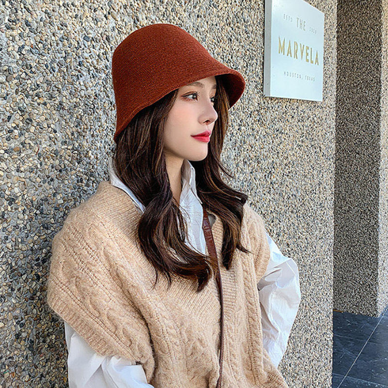 Women's Wool Bucket Hat Winter Casual Daily Bucket Hat
