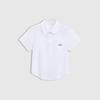 GAP Boys' 2025 Summer Oxford Bear Embroidered Short Sleeve Shirt