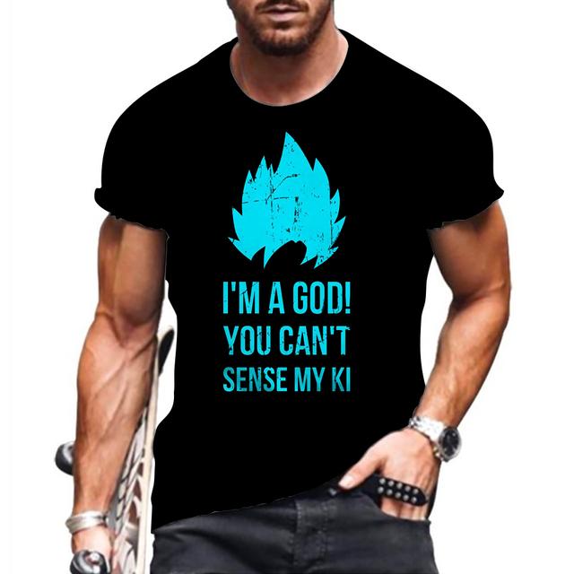 Z High Street Vegeta Funny T Shirts Goku Gym T-shirt Man Y2k