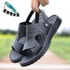 Sandals Men's 2025 New Summer Leather Outer Wear Leather Beach Shoes Men's Non-slip Dual-purpose Cool Slippers