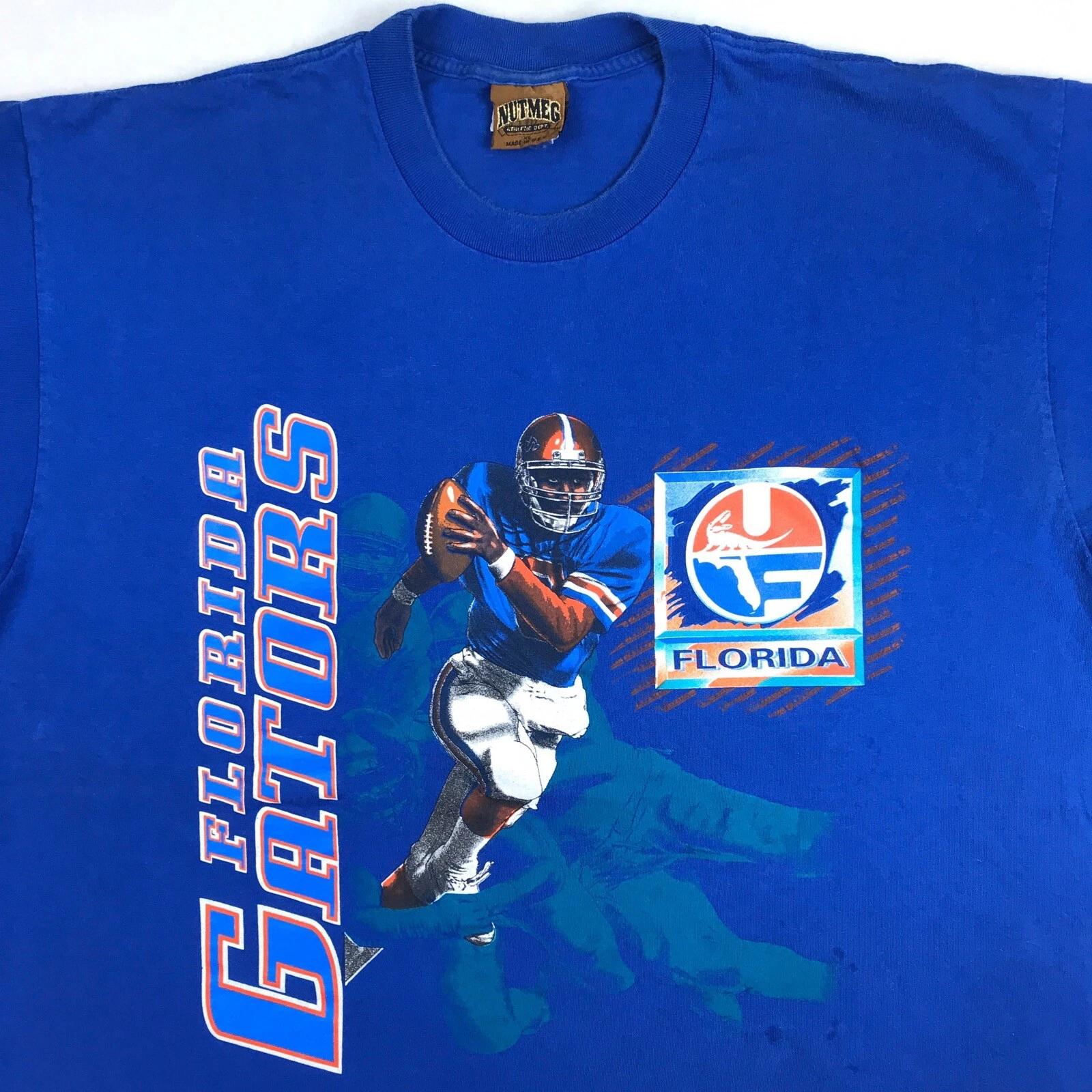 

vintage 90s UNIVERSITY OF FLORIDA GATORS FOOTBALL NUTMEG T-Shirt XL/XXL ncaa 3XL