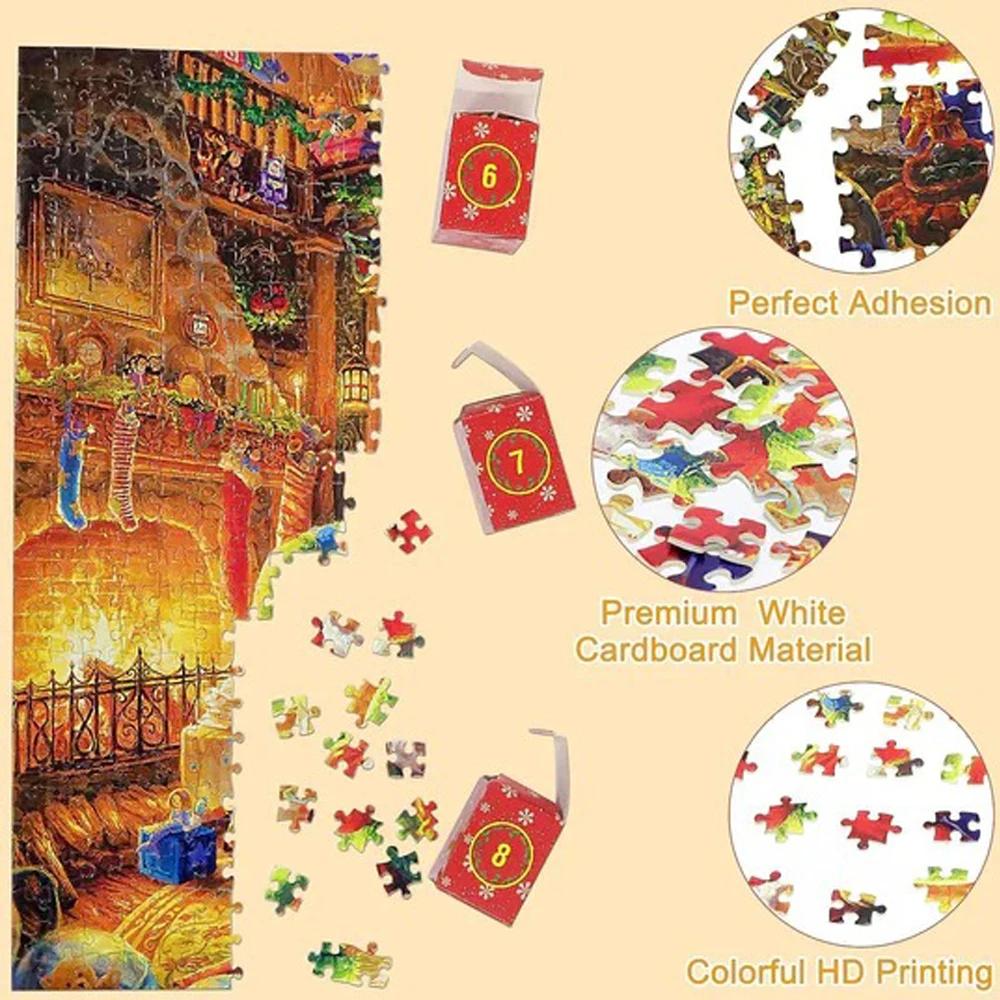 Advent Calendar 2026 Christmas Jigsaw Puzzle, 24 Boxes 1008 Pieces Xmas Countdown Calendars Puzzle For for Boys, Girls, Teens