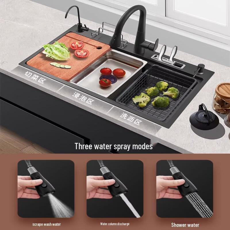 Nano Coated Stainless Steel Undermount Kitchen Sink Set