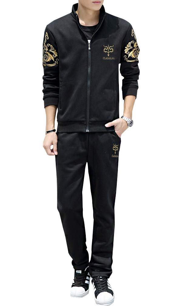 J Trainingskleidung Jersey-Sweatshirt Oberteil und Unterteil-Set Warme Sportkleidung Durchgehender Reißverschluss Lange Frühlingshose Militärblouson Leicht Groß Verschiedene Größen