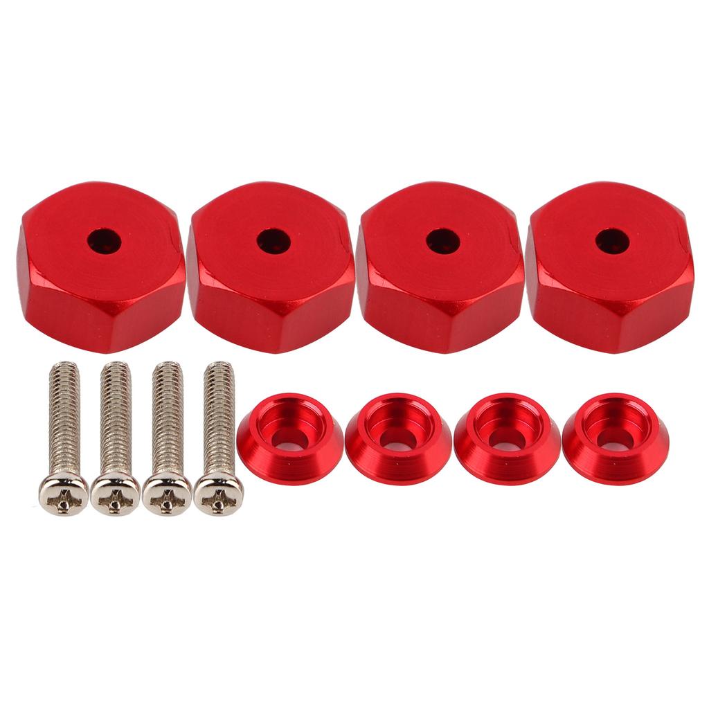 4pcs 5mm To 12mm Combiner Wheel Hub Hex Adapter Accessory for WPL D12 1 10 RC TrucksRed