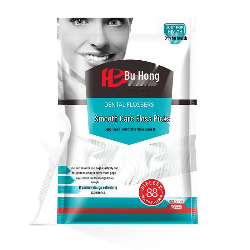 Bu Hong Floss Sticks In Automatic Dispensing Box, Portable Family Pack (88 Pieces)