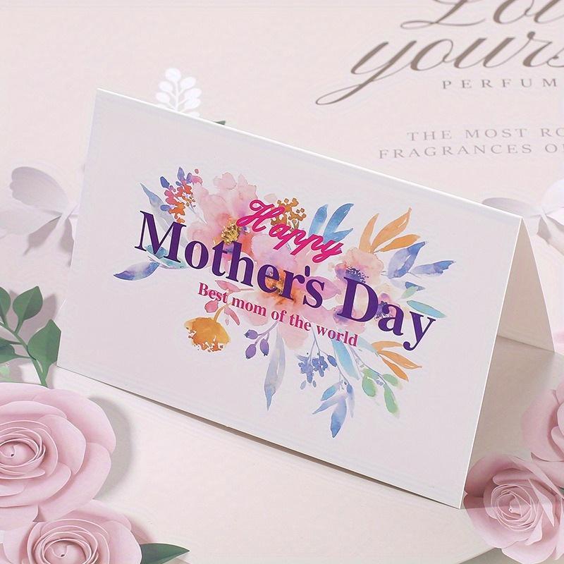 5pcs Creative Mother's Day, Teacher's Day, Thank-You Cards, Blessing Cards, Birthday Thank-You Cards for Fresh Flower Shops