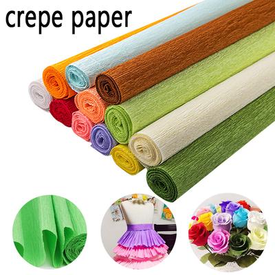 Craft Paper Rolls Crepe Origami Crinkled Crepe Pape Flower Home Decoration Wrapping Gift  DIY Art Supplies School Project ZSZ011