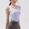 Women's Jacquard Drawstring Yoga & Fitness Top