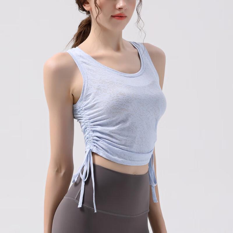 Women's Jacquard Drawstring Yoga & Fitness Top