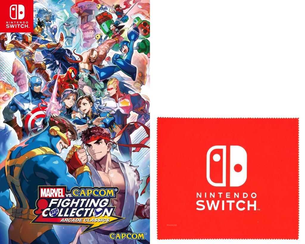 MARVEL CAPCOM Fighting Collection Arcade Classics Nintendo Switch Logo Design Microfiber Cloth Included Vs. -Switch [Bonus]