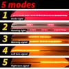 Car Tailgate LED Light Bar, 528 LEDs Fishbone Arrow Strobe, Third Brake Stop Reverse Running Light, Waterproof No Drill Strip for Pickup SUV Jeep