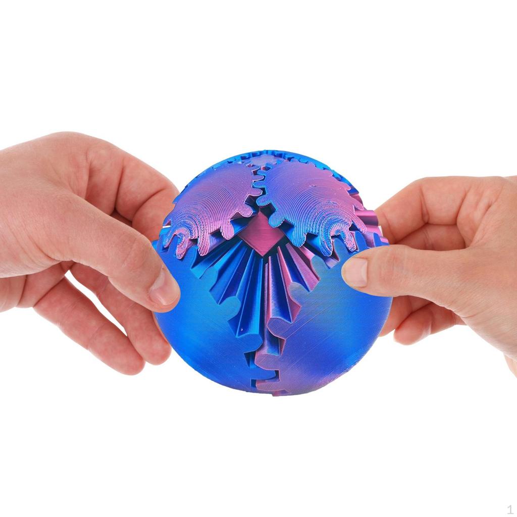 Gear Ball Fidget Funny Whirling for Adults Boys and Girls Kids blue red