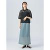 [Beams Heart] Skirt Sheer Cardboard Narrow Skirt Ladies SAX ONE SIZE