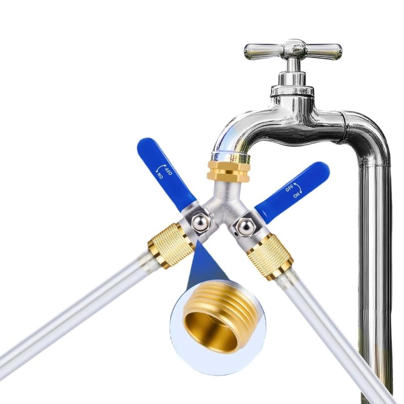 Water Splitter Fitting Garden Faucet Y Shape Watering Connector Hose Adapter For Outdoor Indoor Plumbing Applications