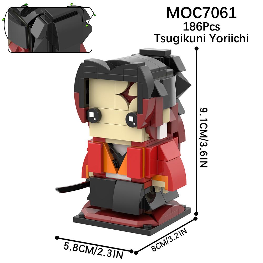 MOC Demon Bricks Anime Figure Slayer Head Tanjirou Mitsuri Inosuke Building Blocks Friends Gift Toys For Children Adult 3D Medol