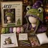 Halloween Cosplay Hat Kit Fantasy Hood Crochet Kit, Cute Animal DIY Dragon Unicorn Making Supplies Skull Earflap Craft for Adults, Handmade