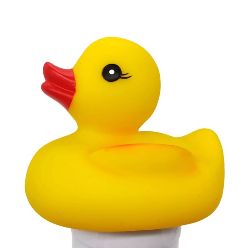 Cartoon Duck Floating Pool Dispenser Thermometer Kit Portable Pools Cleaning for Indoor Outdoor Garden Pools Cleaning