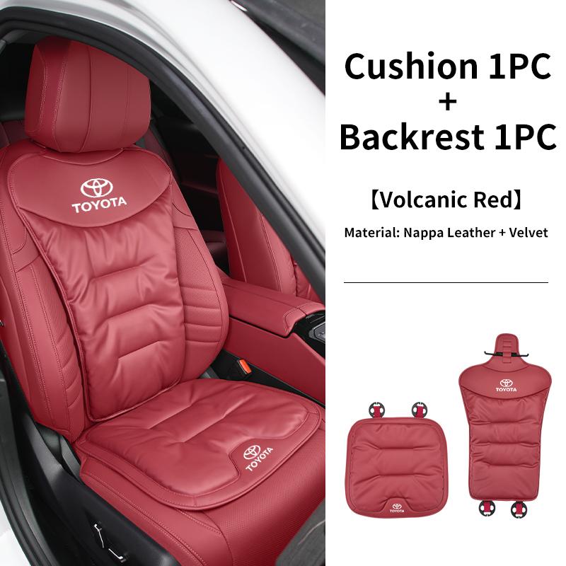 Para Toyota 2026 Tapacubos Calientes Cojín de Terciopelo para Coche Respaldo Transpirable de Cuero Funda Protectora para Asiento Accesorios Para Toyota Yaris Co