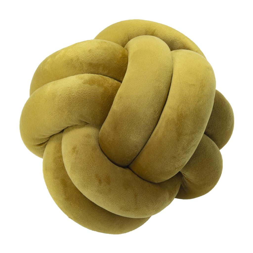 Nordic Style Plush Cushion With Knotted Spun Polyester Cover For Home Decor