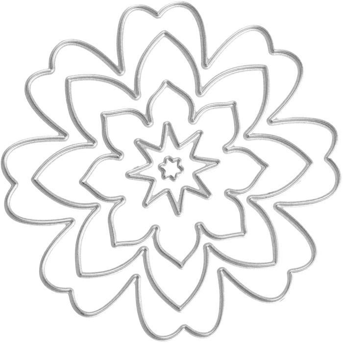 Gabarit de découpe - Creotime - 0,5-8 cm - Acier - Motifs en mousse EVA, plastique, carton, papier