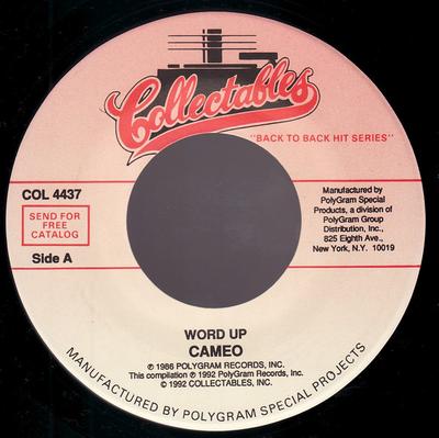 7inch Record CAMEO - Word Up / Candy COL4437 Collectables 1992 US Pop Used