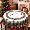 Weihnachts-Retro-Tischdecke, Rechteckige Esstisch-Kaffeetischabdeckung, Party-Dekorationstuch