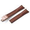Premium Grade Curved End CTS FKM Rubber Watch Band 20mm 22mm Quick Release Butterfly Buckle Waterproof Soft Flexible Diver Style