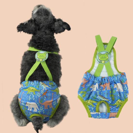 Pantaloni Mestruali per Animali Yousheng Morbidi Traspiranti Comodi Stampa Cartone Animato Cucciolo Cane Pantaloni Fisiologici Articoli per Animali