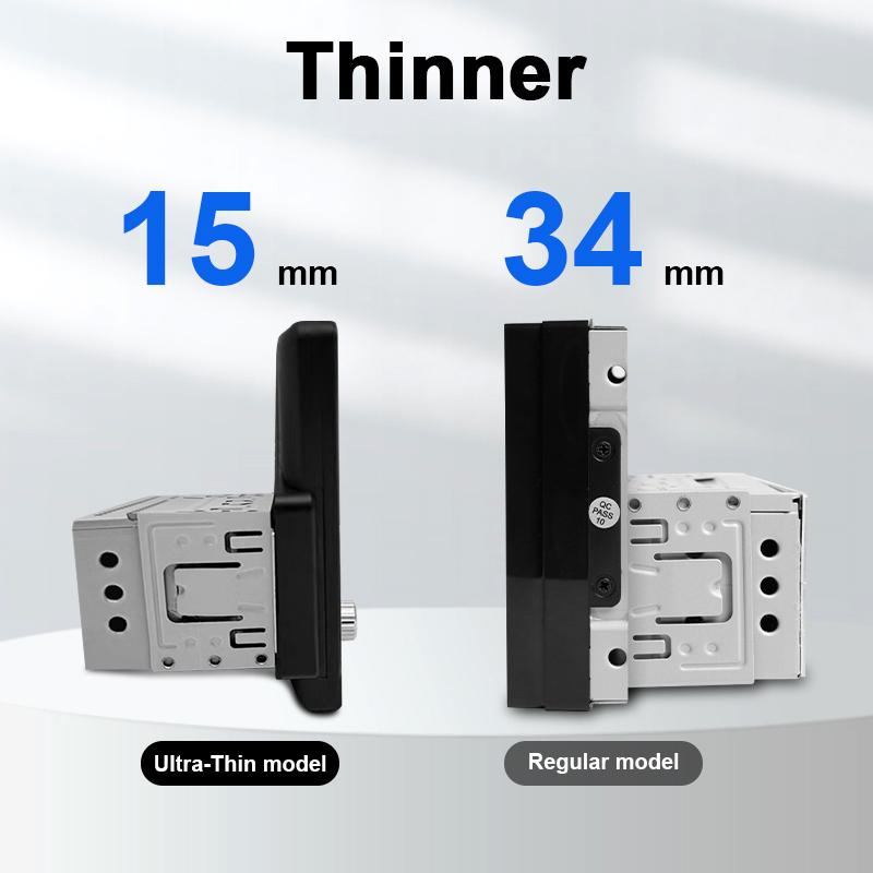 Hippcron 7" Car Radio Wireless/Wire Carplay Android Auto 1Din HD Touch Screen Bluetooth U-disk Type-C Support Rearview Camera