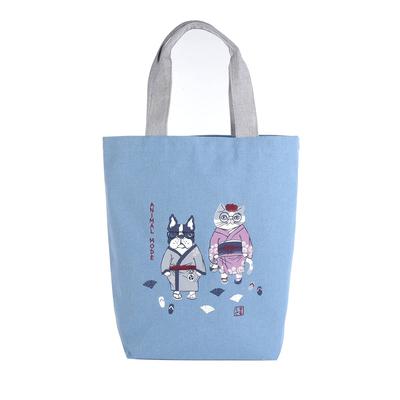 [Kusuguru Japan] Tote Bag, Japanese Pattern Tote Bag, Blue