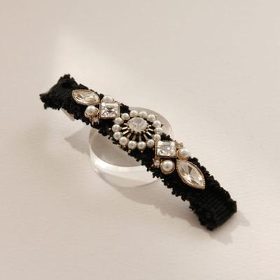 J.Lauren Tweed Cubic Casting Pearl Auto Hair Pin H0952