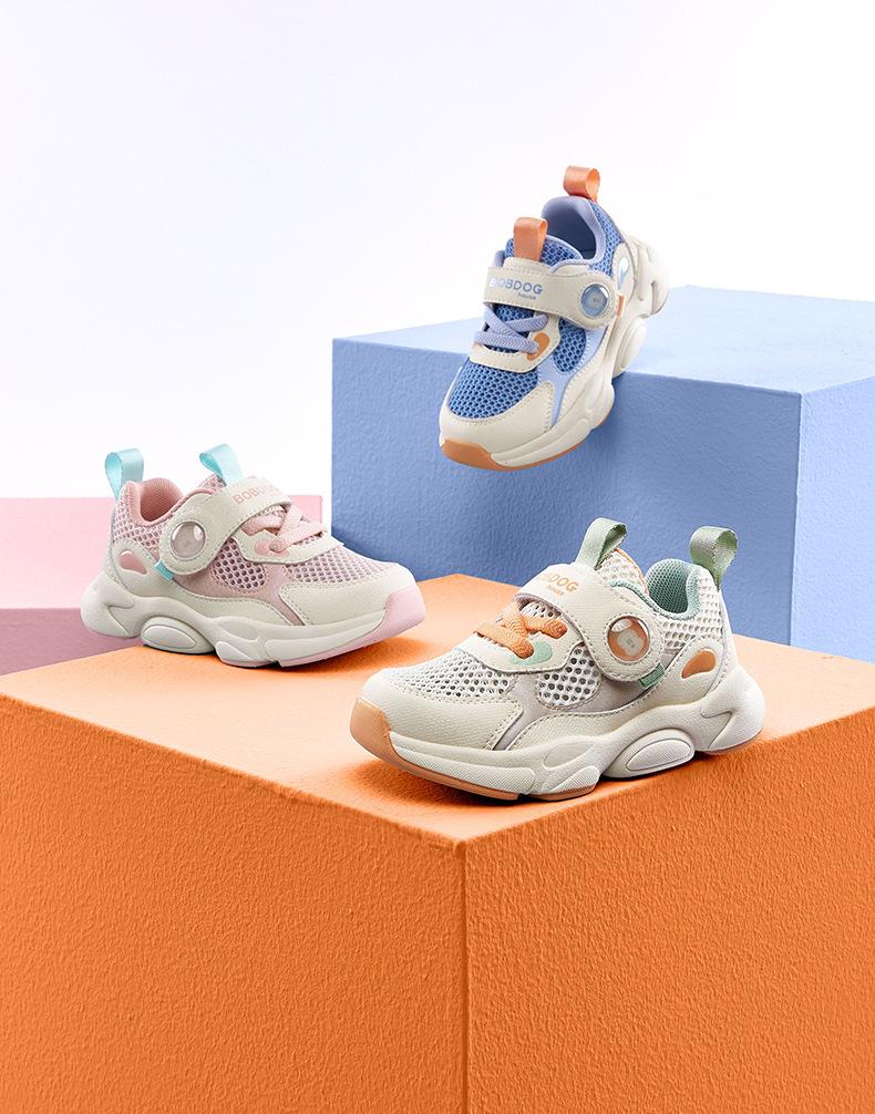 Babudou Kids' Breathable Mesh Sneakers for Boys & Girls - New Summer 2025 Toddler Walking Shoes