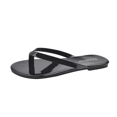 Mode Zehentrenner Damen Sommer Draußen Flachboden Strandschuhe Sandalen Schuhe für Damen Hausschuhe Pantoletten Indoor Haus Chaussure Femme